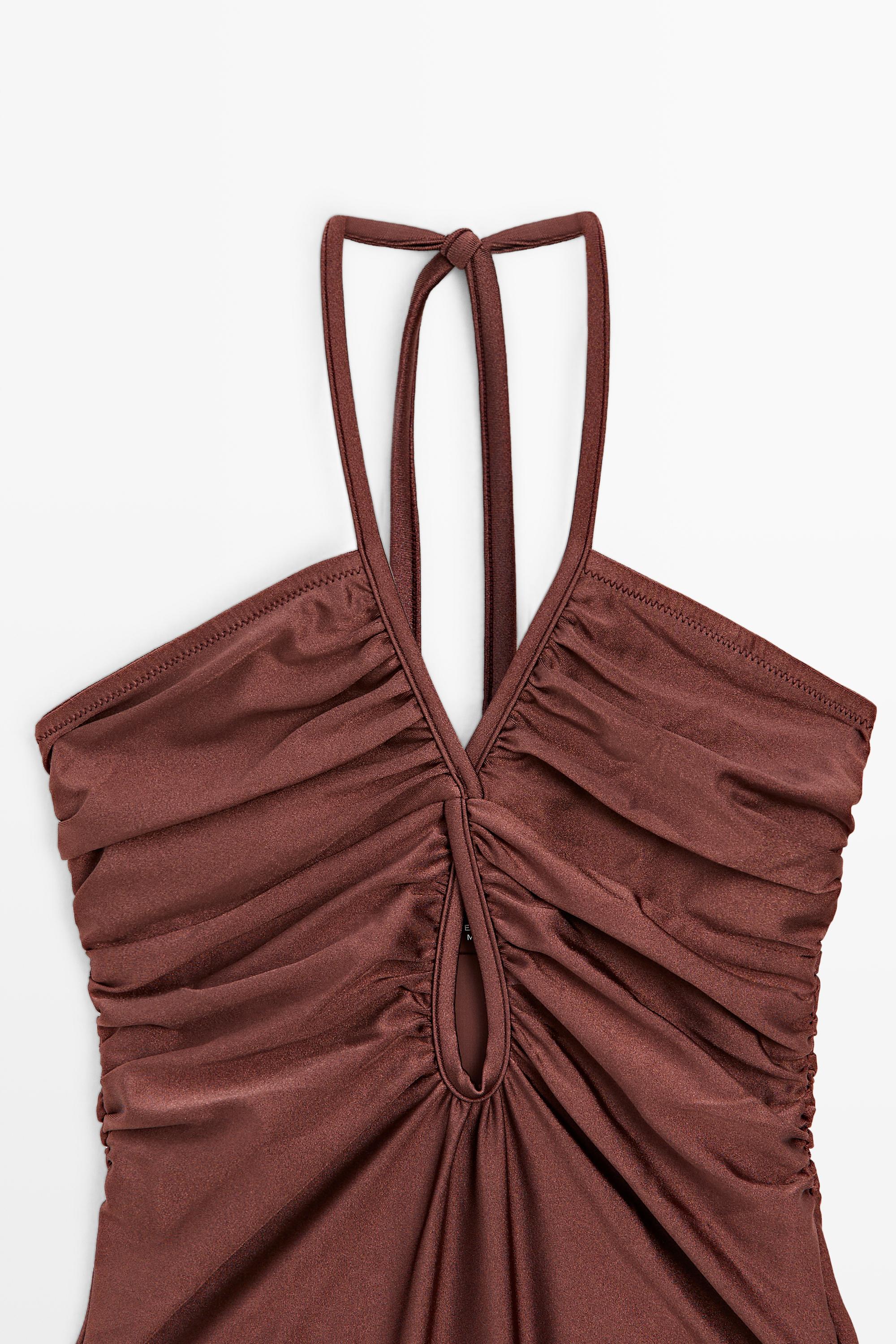 Maillot de bain encolure américaine brillant